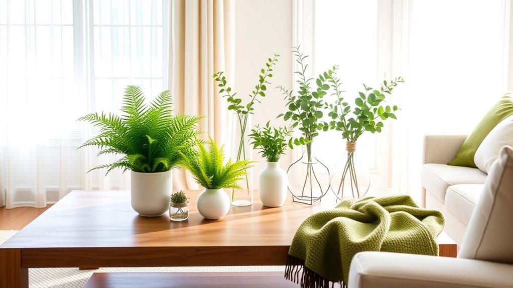 add greenery and natural accents