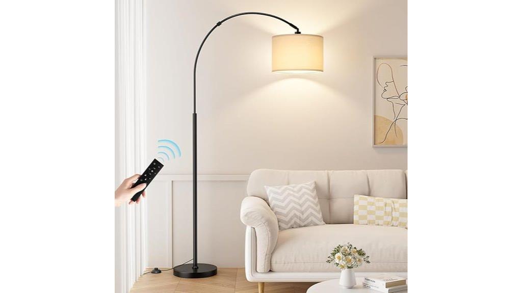 adjustable remote controlled floor lamp