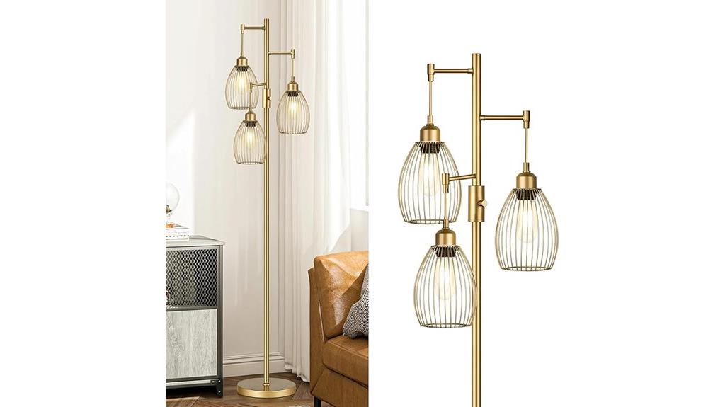 adjustable teardrop cage lamp