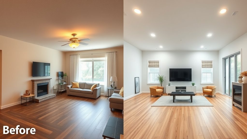 affordable flooring and lighting