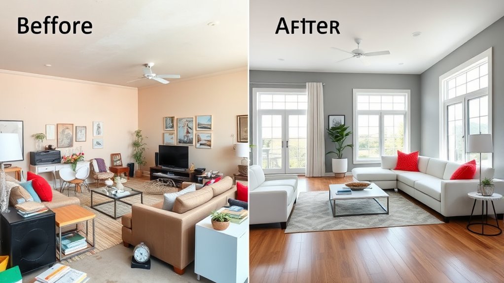 affordable living room transformation