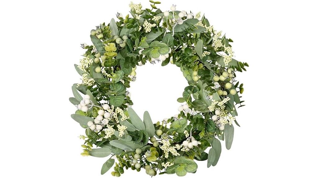 artificial eucalyptus leaf wreath