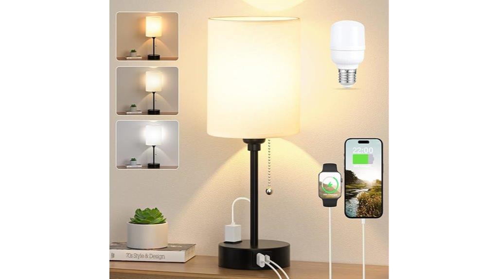 bedside lamp with usb