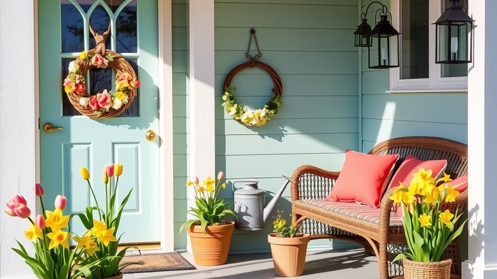 bright colorful spring decor