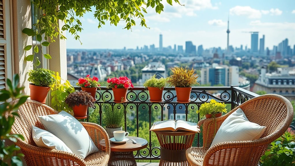 charming tiny balcony decor