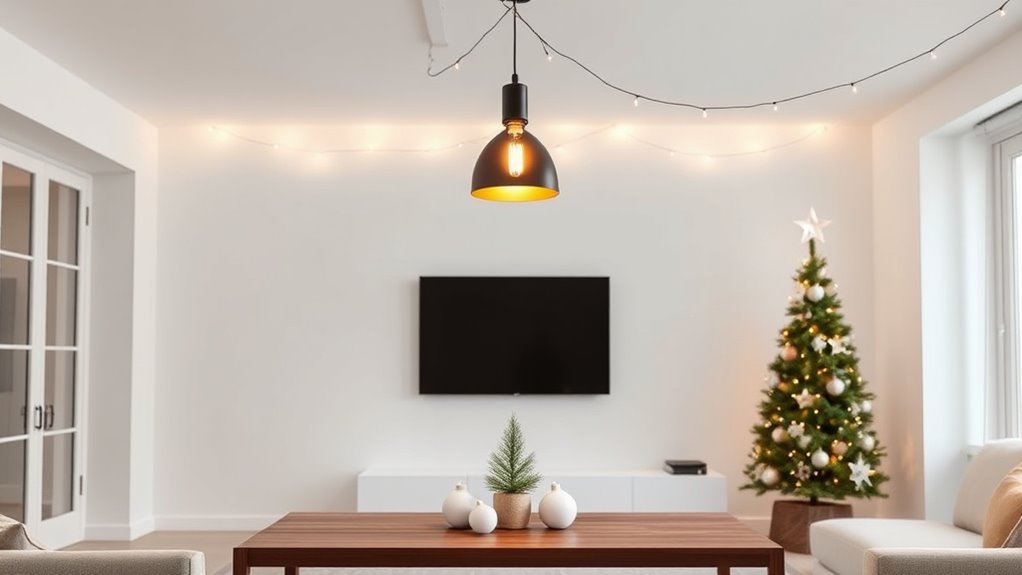 choose minimalist holiday lighting