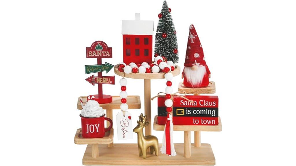 christmas tiered tray decor