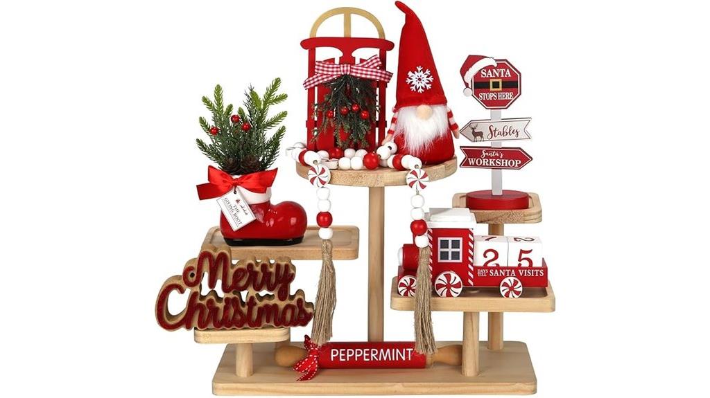 christmas tiered tray decor
