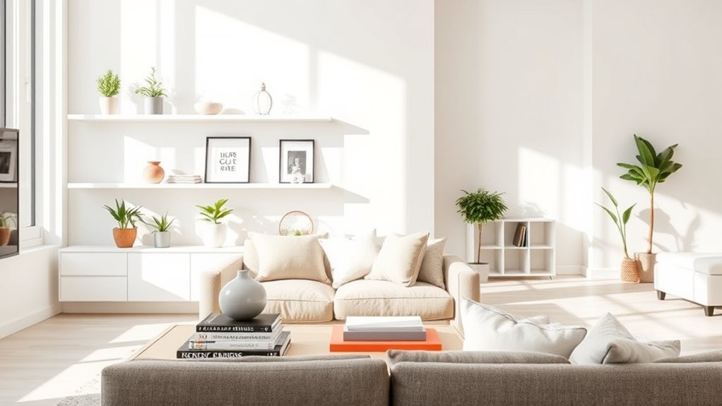 clear organized clutter free home