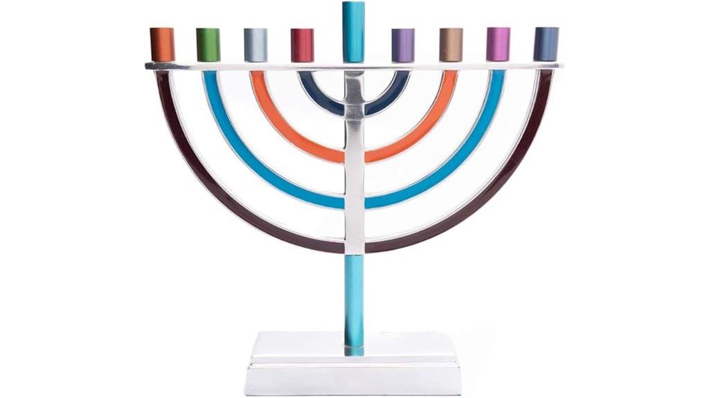 colorful classic menorah design