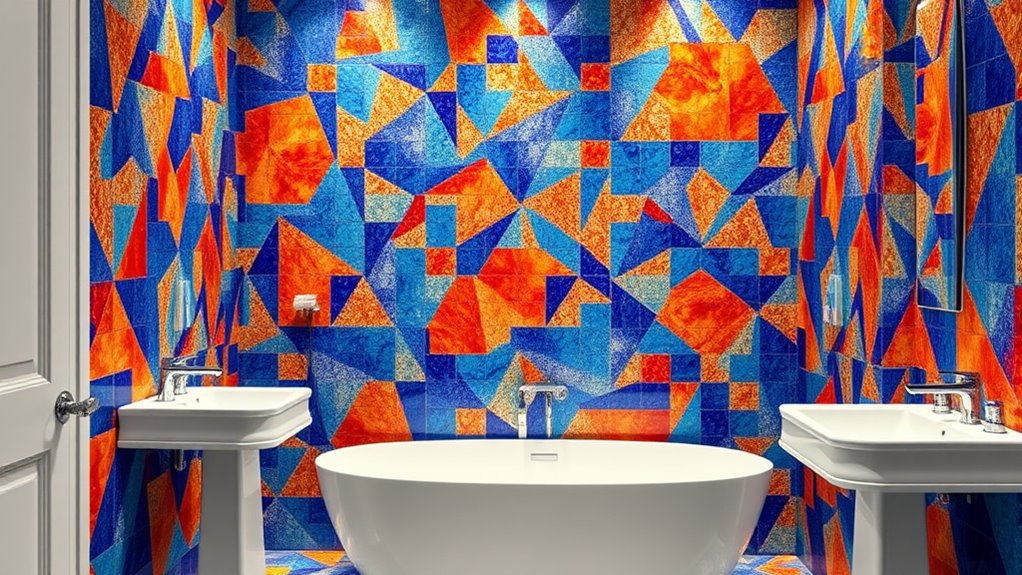 colorful textured mosaic patterns