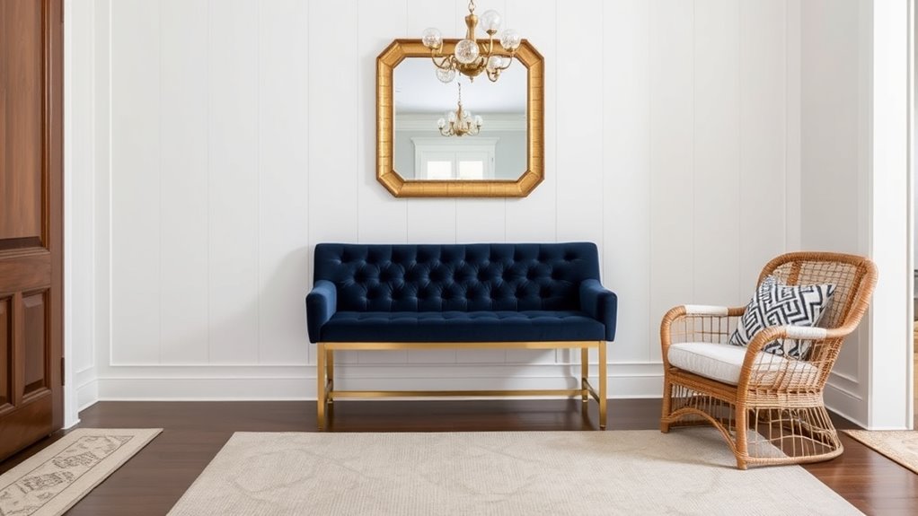 comfortable stylish entryway seating