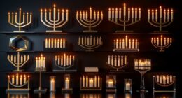 contemporary hanukkah menorah designs