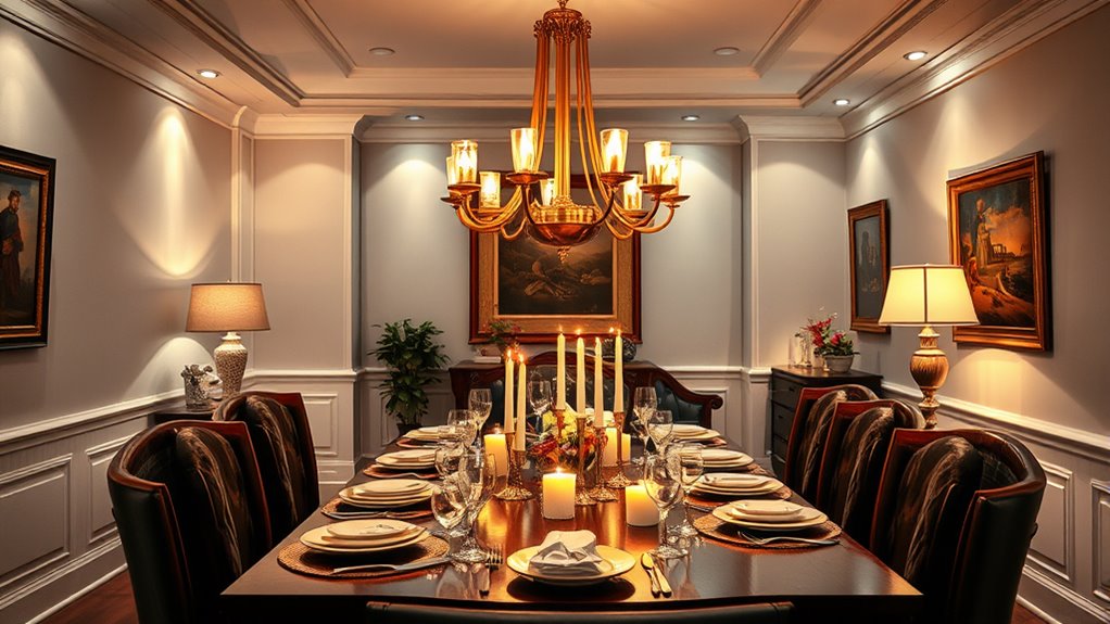 cozy adjustable dining lighting