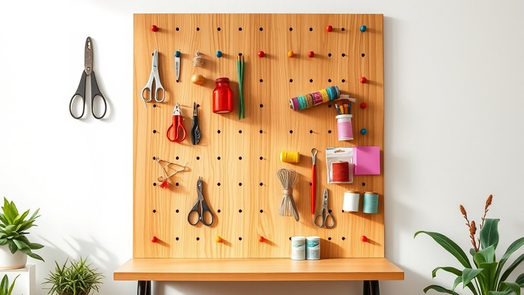 crafty wall storage solution