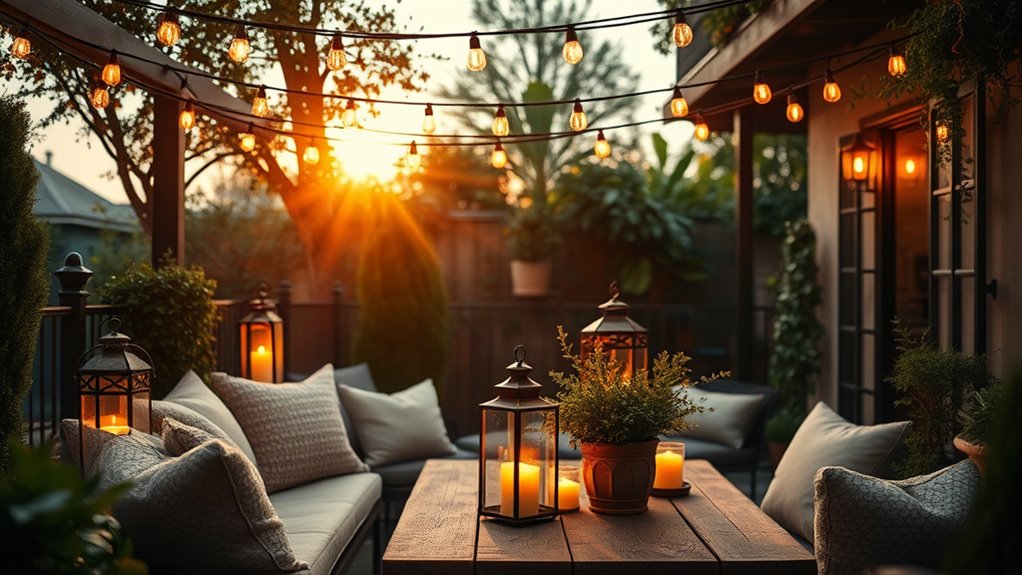 create cozy outdoor ambiance