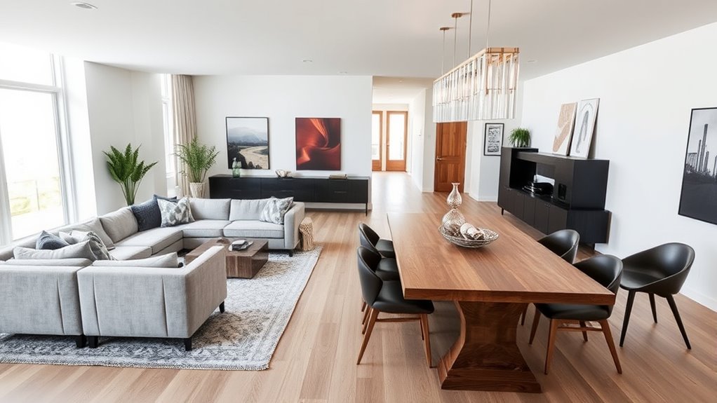 create distinct functional areas