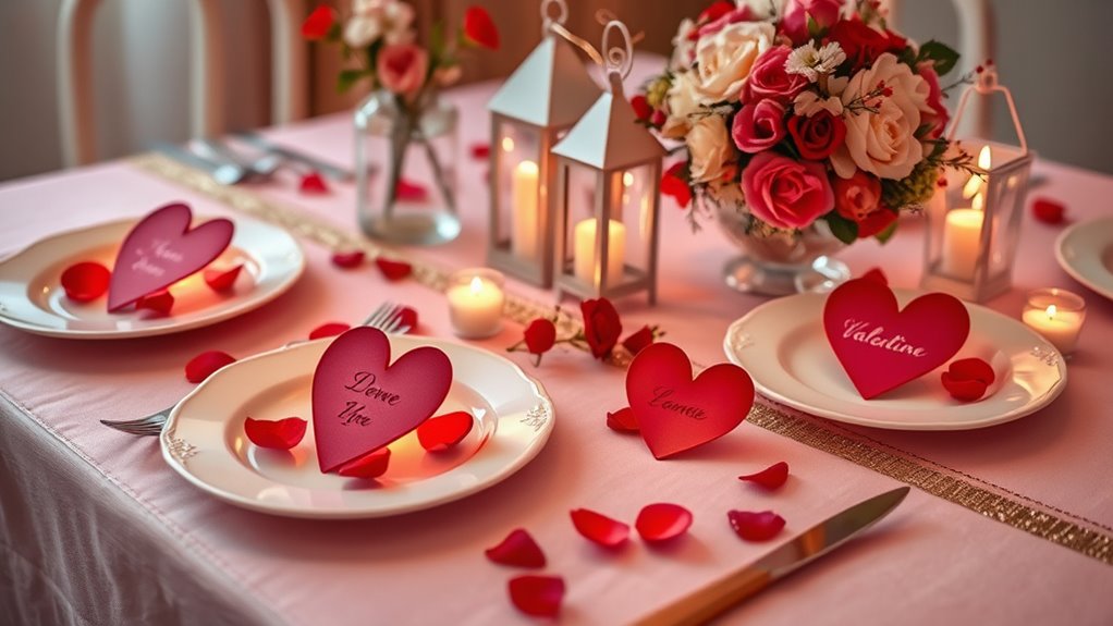 creative personalized romantic table settings