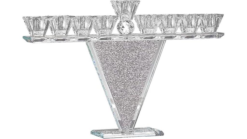 crystal hanukkah menorah