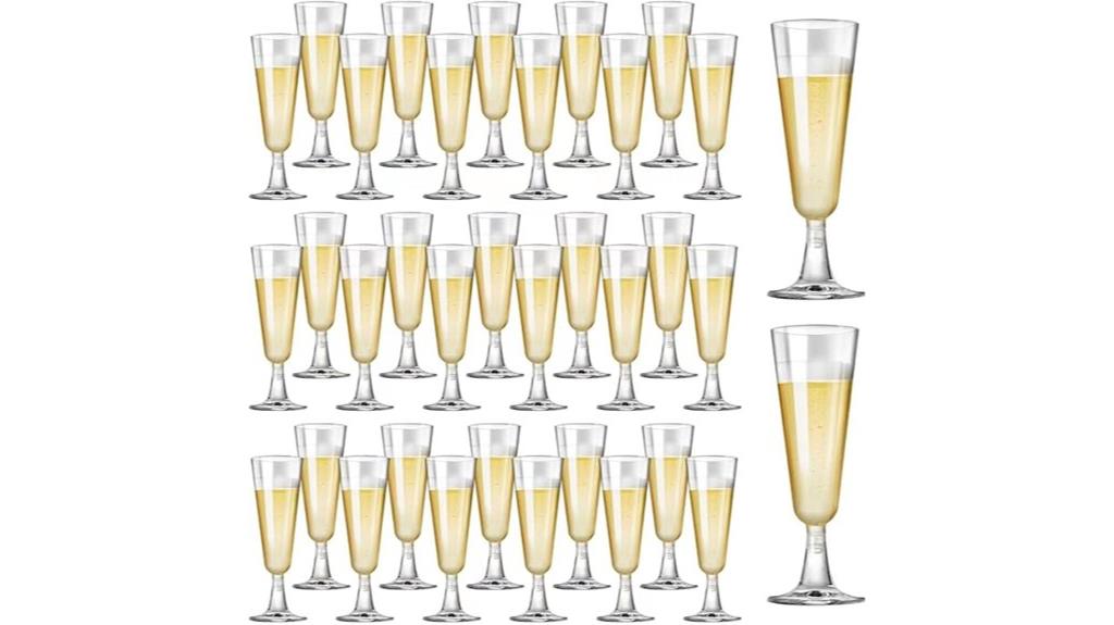 disposable champagne flute set