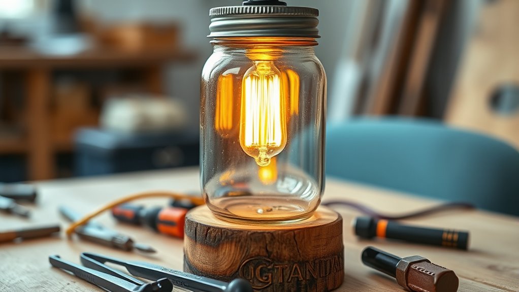 diy recycled vintage lighting