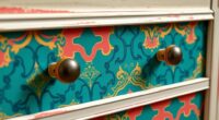 dresser decor with peel and stick