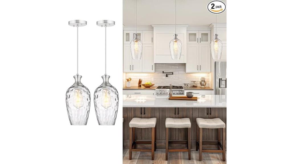 dual glass pendant lights