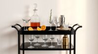 elegant bar cart decor