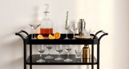 elegant bar cart decor
