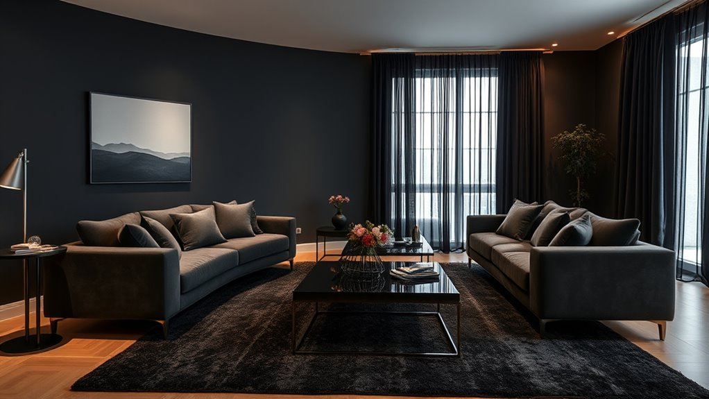 elegant dark color accents