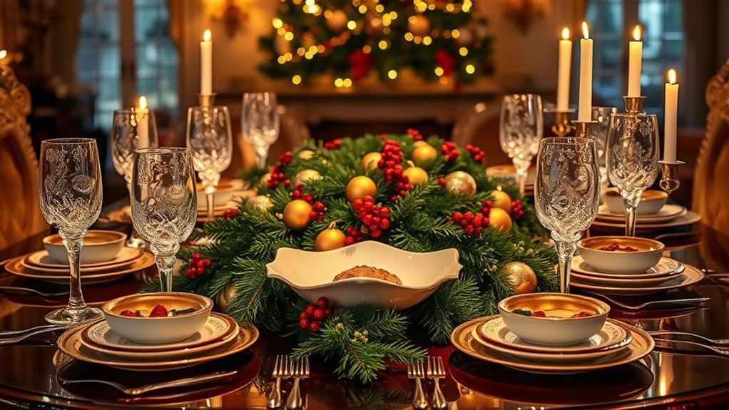 elegant metallic glassware accents