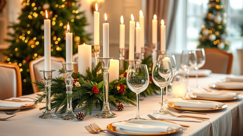 elegant safe festive candle decor