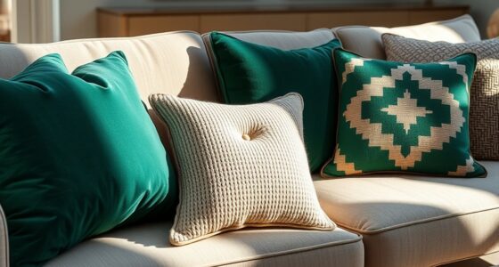 elegant sofa pillow arrangement