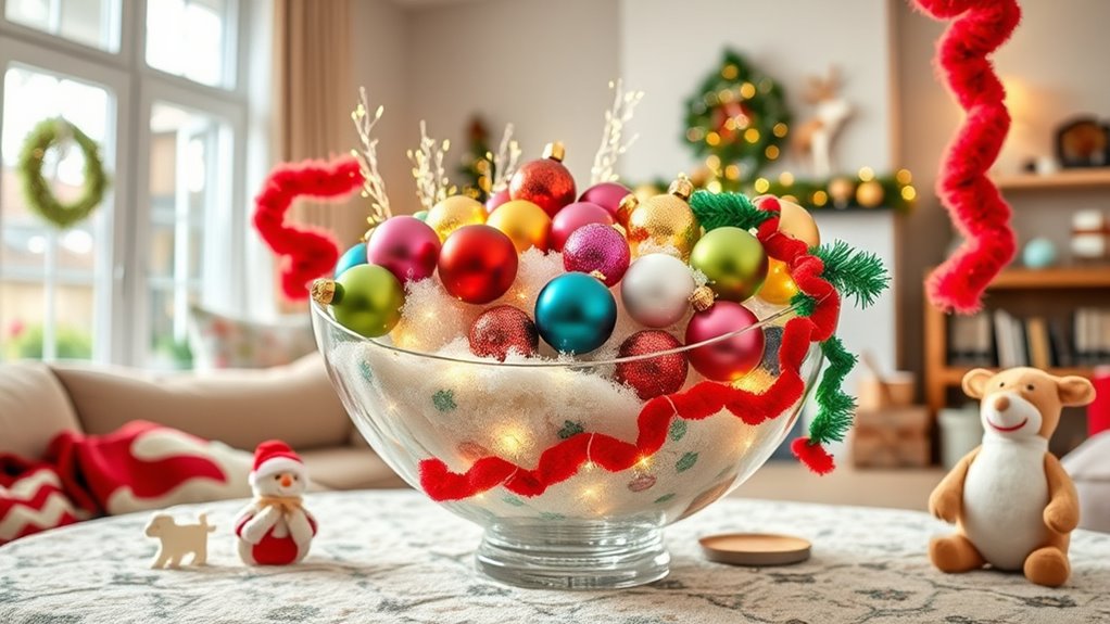 family crafted festive decor