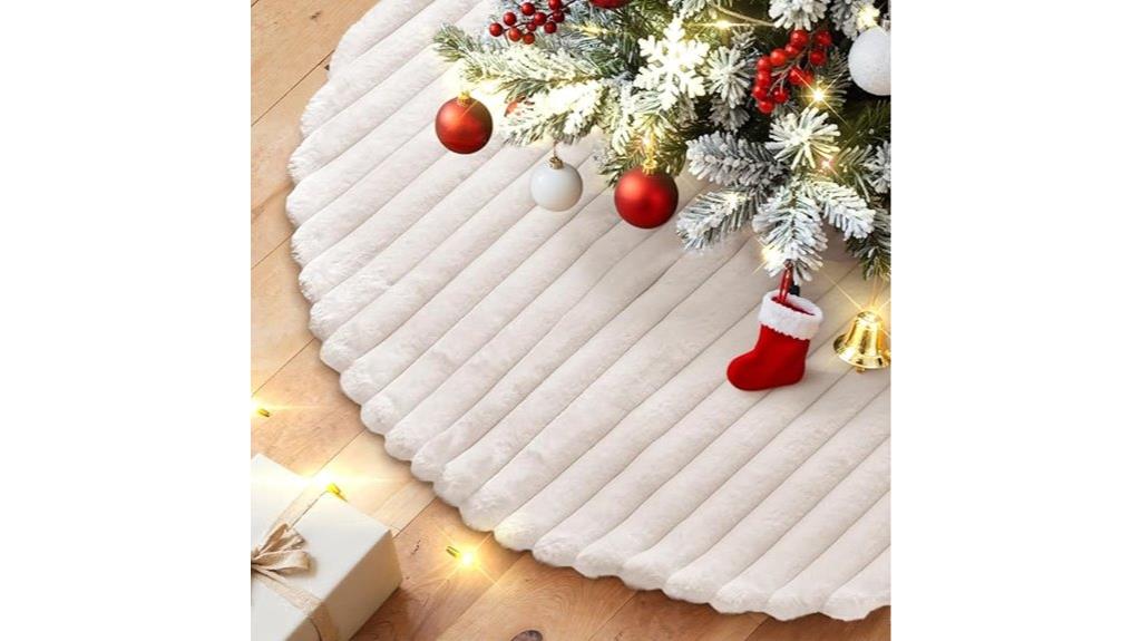 faux fur christmas tree skirt