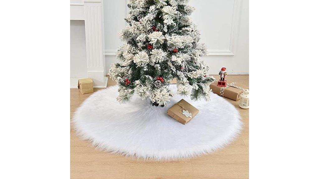 faux fur velvet tree skirt