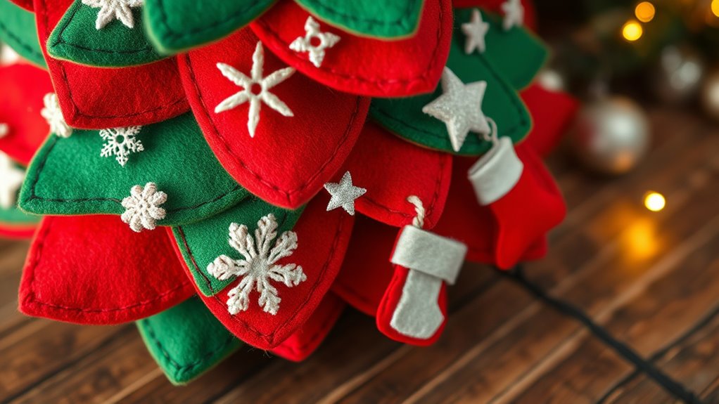 felt christmas tree decorations
