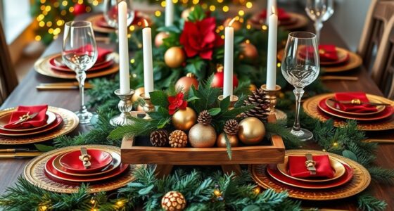 festive holiday table decorations