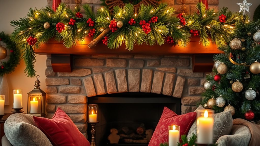 festive scented candle layering