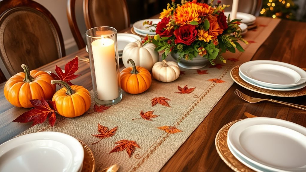 festive thanksgiving table runners