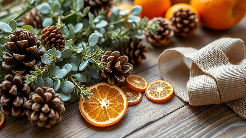 gather seasonal decorating supplies