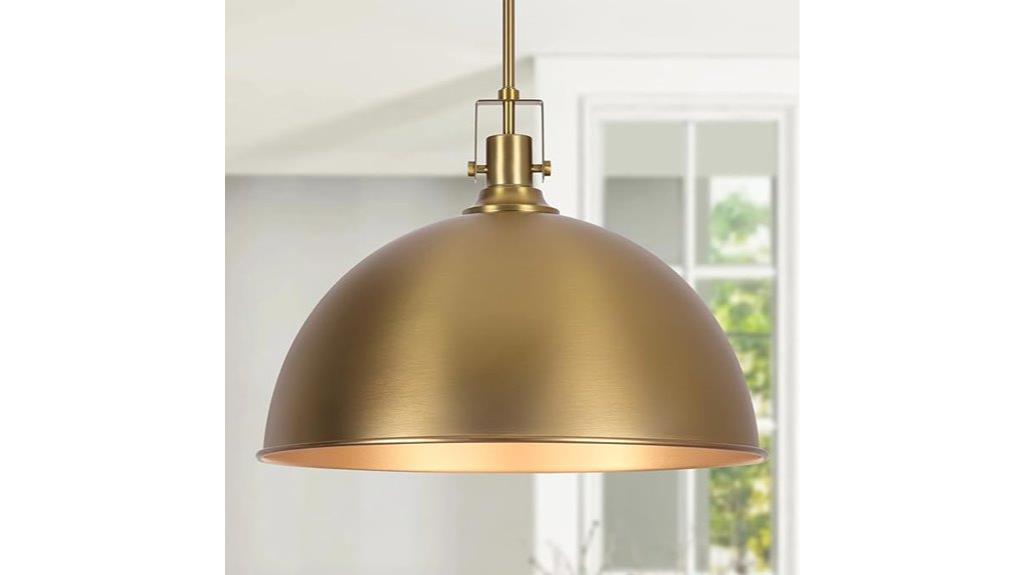 gold 18 inch pendant light