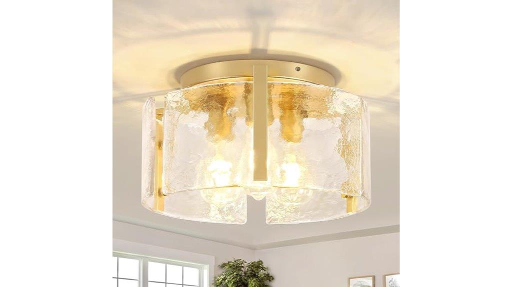 gold drum ceiling light