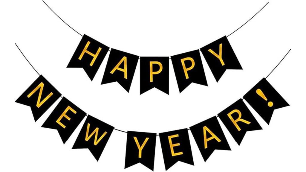 golden new year banner