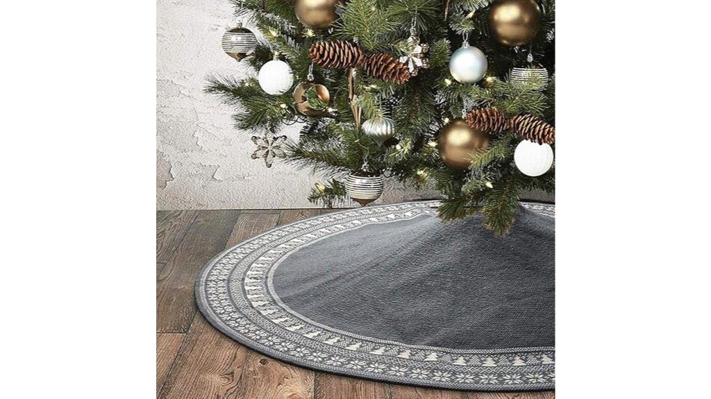 grey 48 inch christmas tree skirt