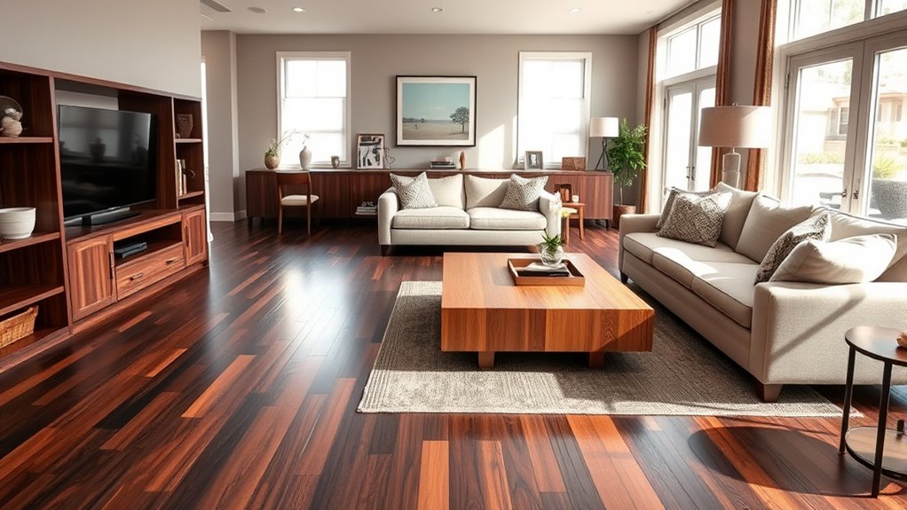 harmonizing diverse wood finishes