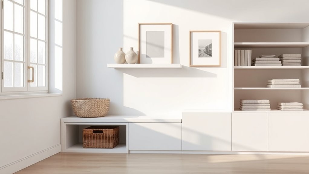 hidden labeled sleek storage