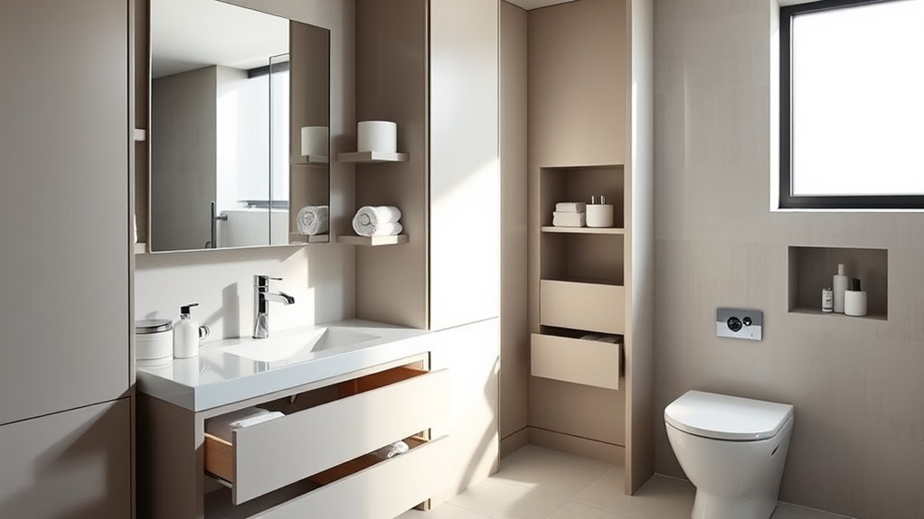 hidden storage for bathroom