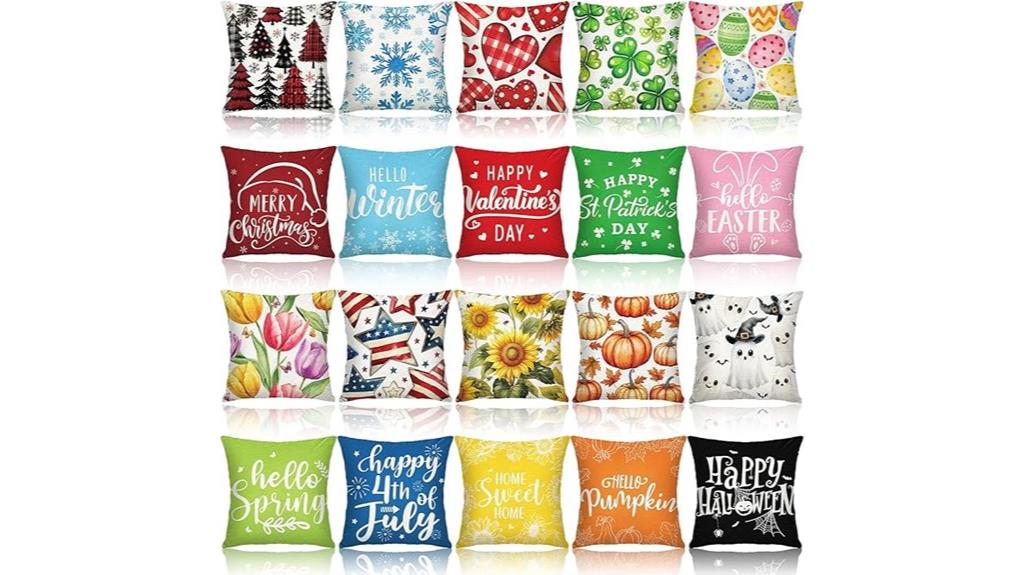 holiday pillow cover set