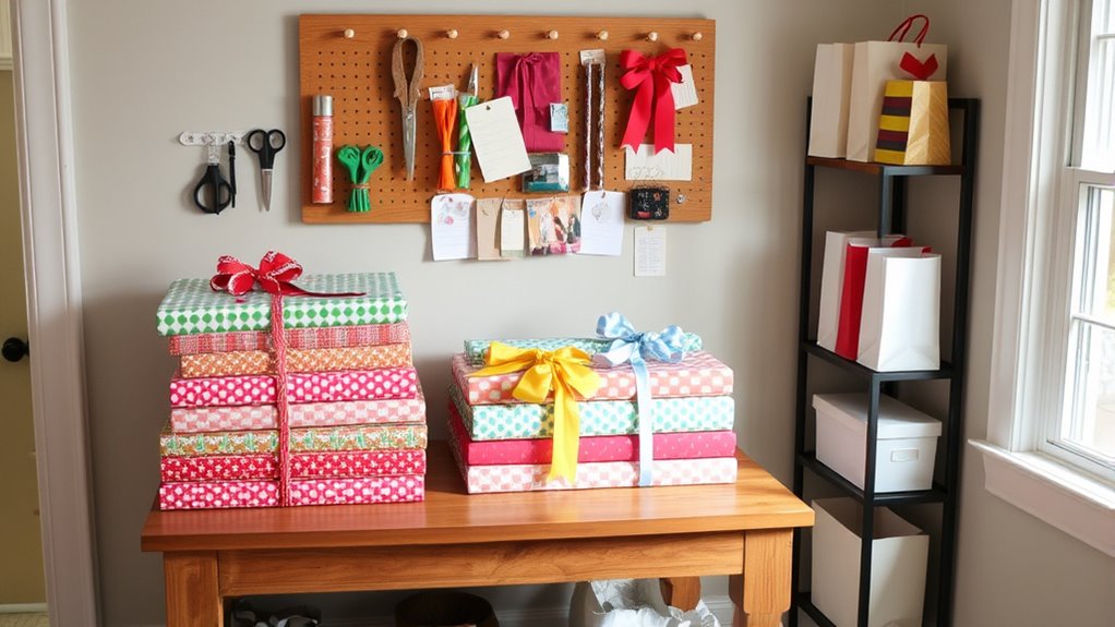 ideal wrapping station setup